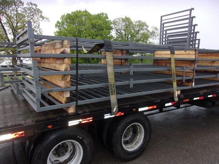 metal railing on a trailer