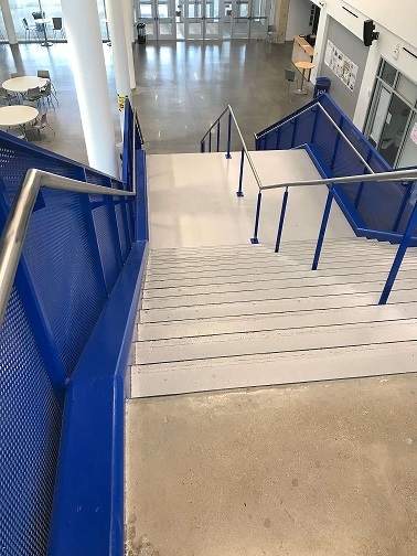 handrails in a school