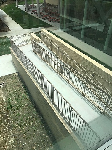 railing along side a ramp